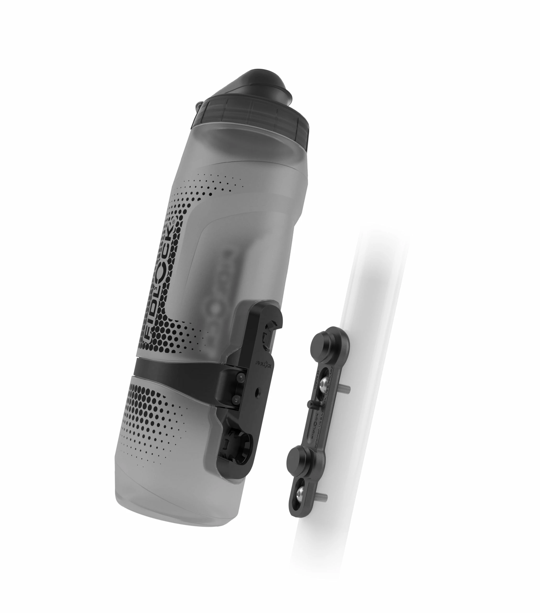 Fidlock TWIST Bottle 800 + Bike Base Set - Transparent Schwarz