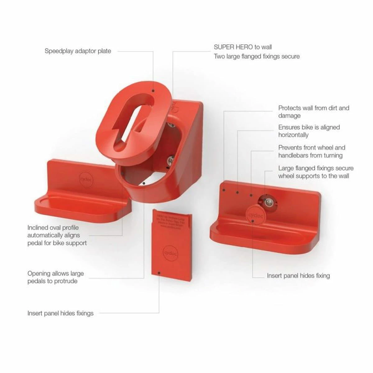 Cycloc Superhero Fahrradhalterung - Weiß – Bild 2