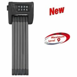 Abus Bordo Combo 6100 Zahlen-Faltschloss 90 Cm, Schwarz ST