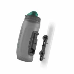 Fidlock Bottle 590 Antibacterial + Bike Base - Grau/türkis