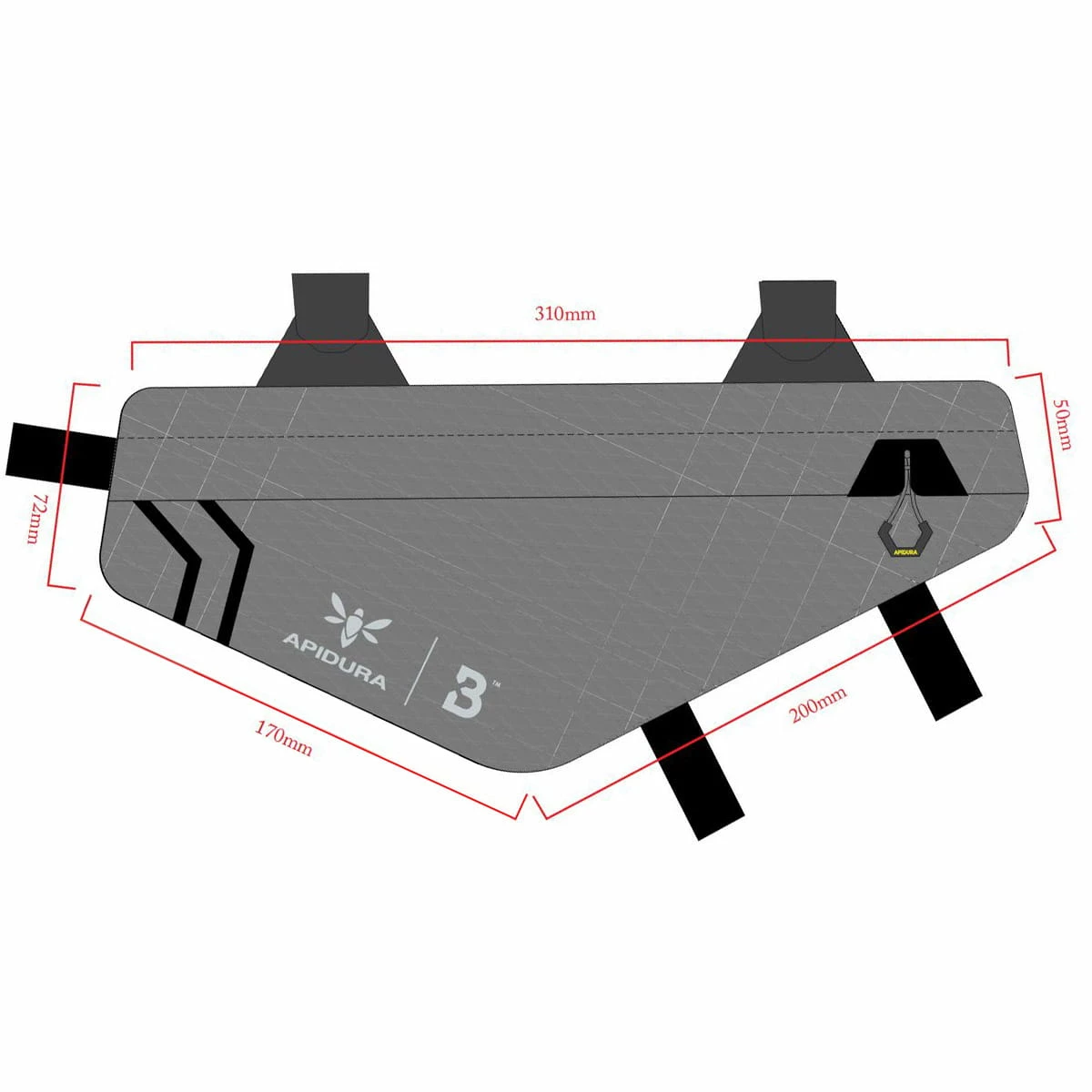 Bombtrack Rahmentasche By Apidura - Grau – Bild 4
